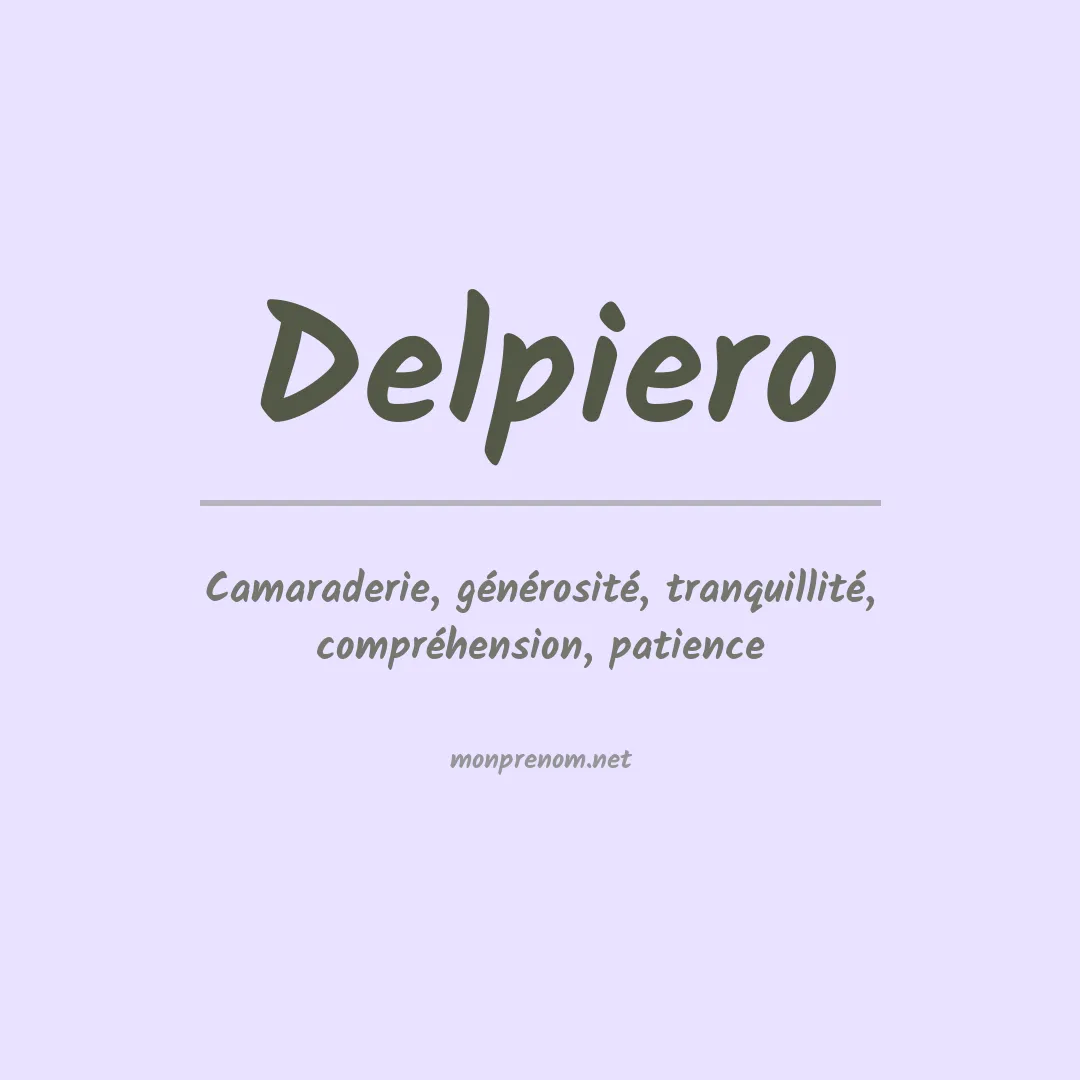 Signification du prénom Delpiero