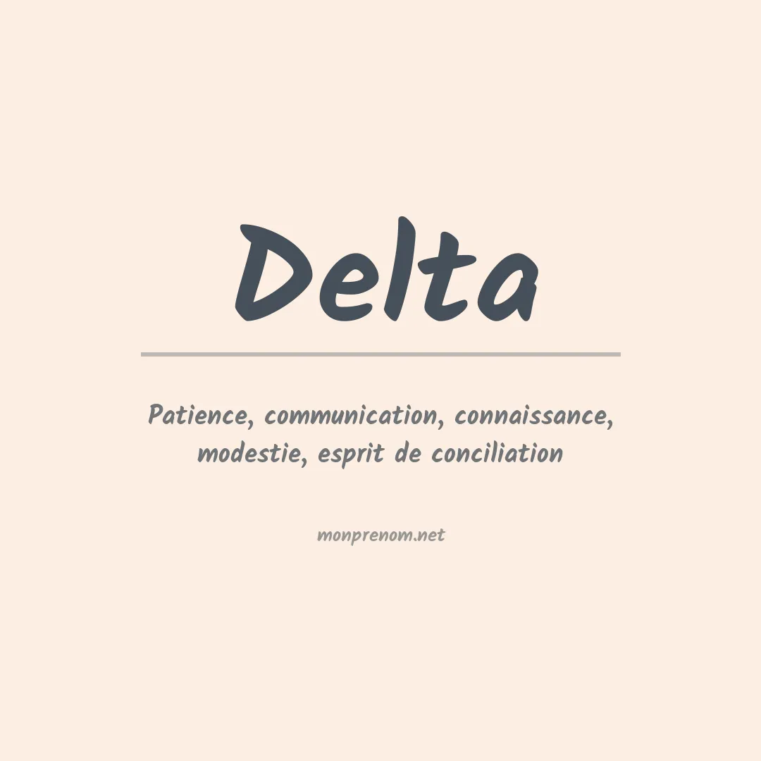 Signification du prénom Delta