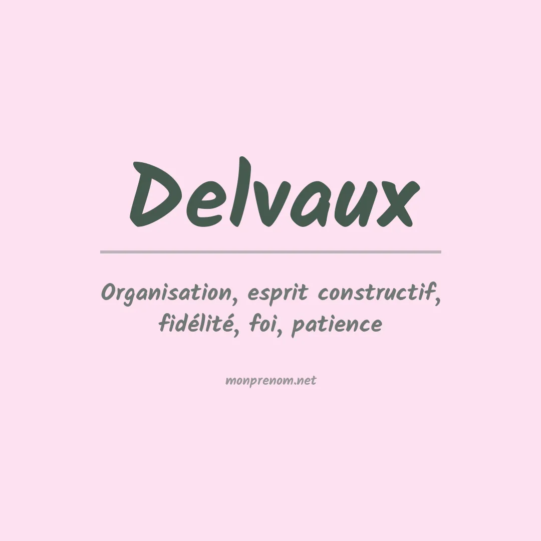 Prénom Delvaux