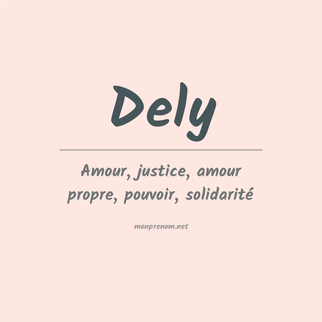 Prénom Dely