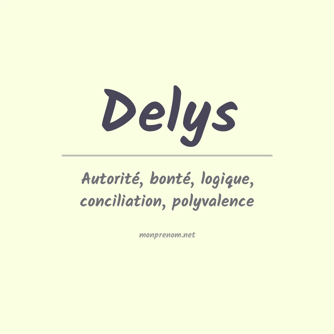 Prénom Delys
