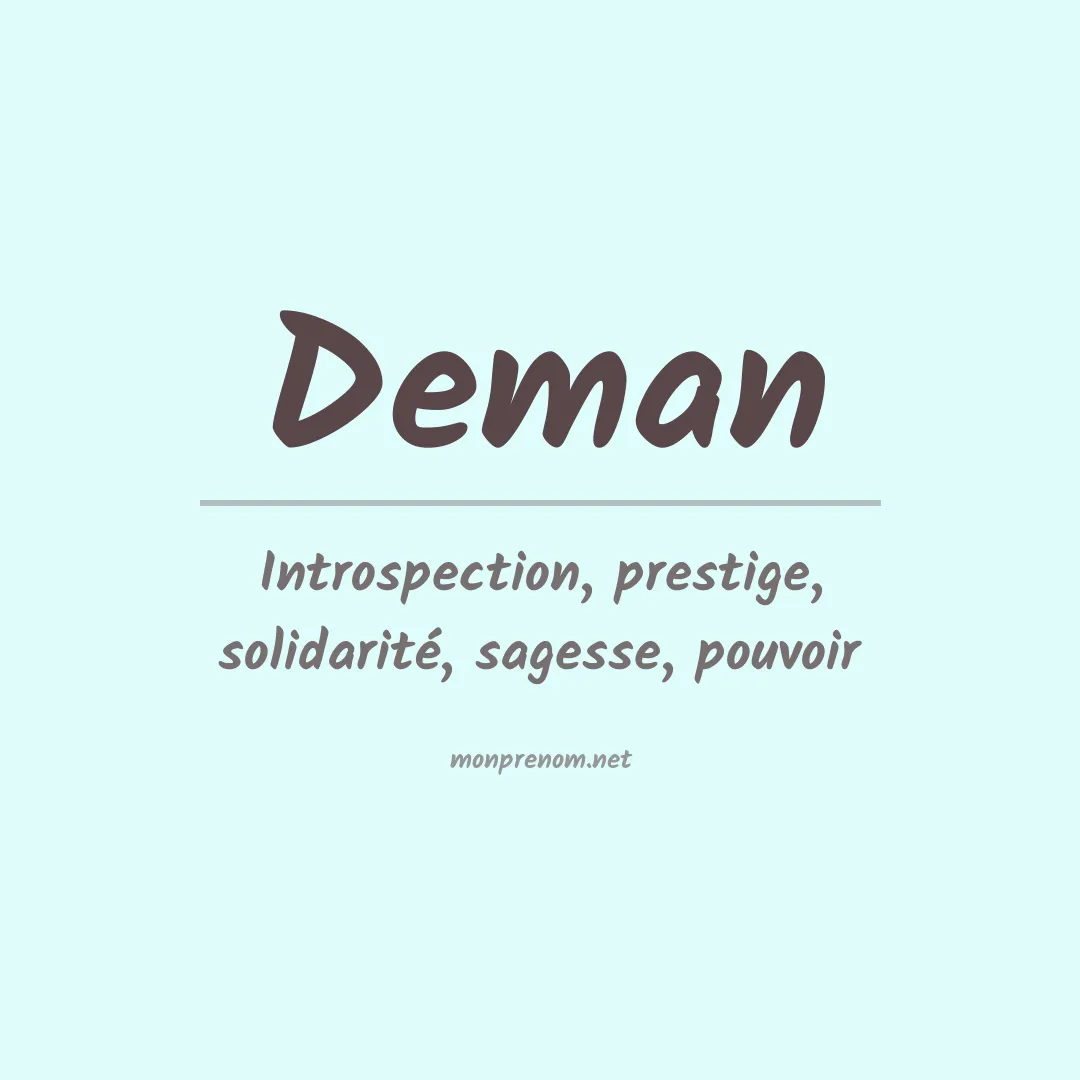 Prénom Deman
