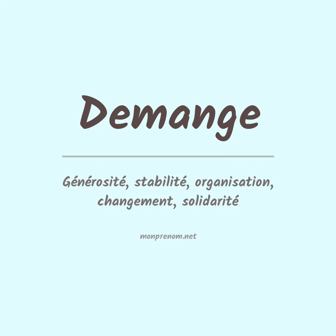 Prénom Demange