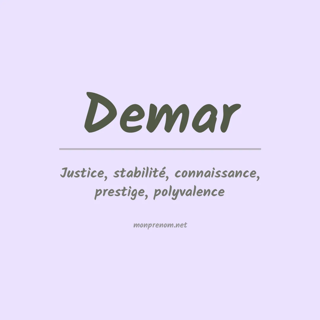 Prénom Demar