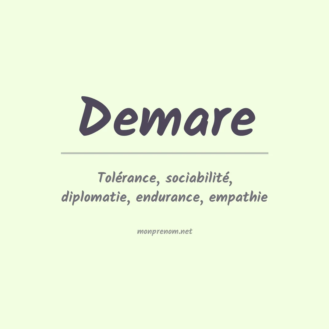 Prénom Demare