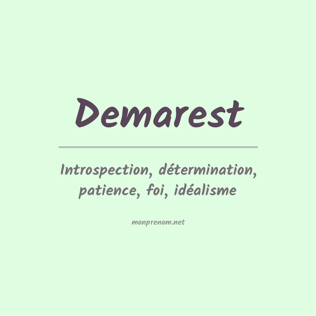 Prénom Demarest