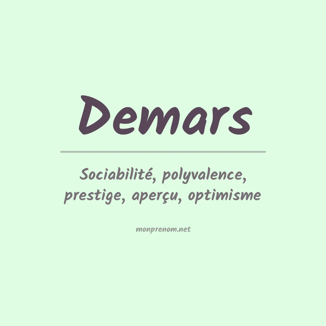 Prénom Demars