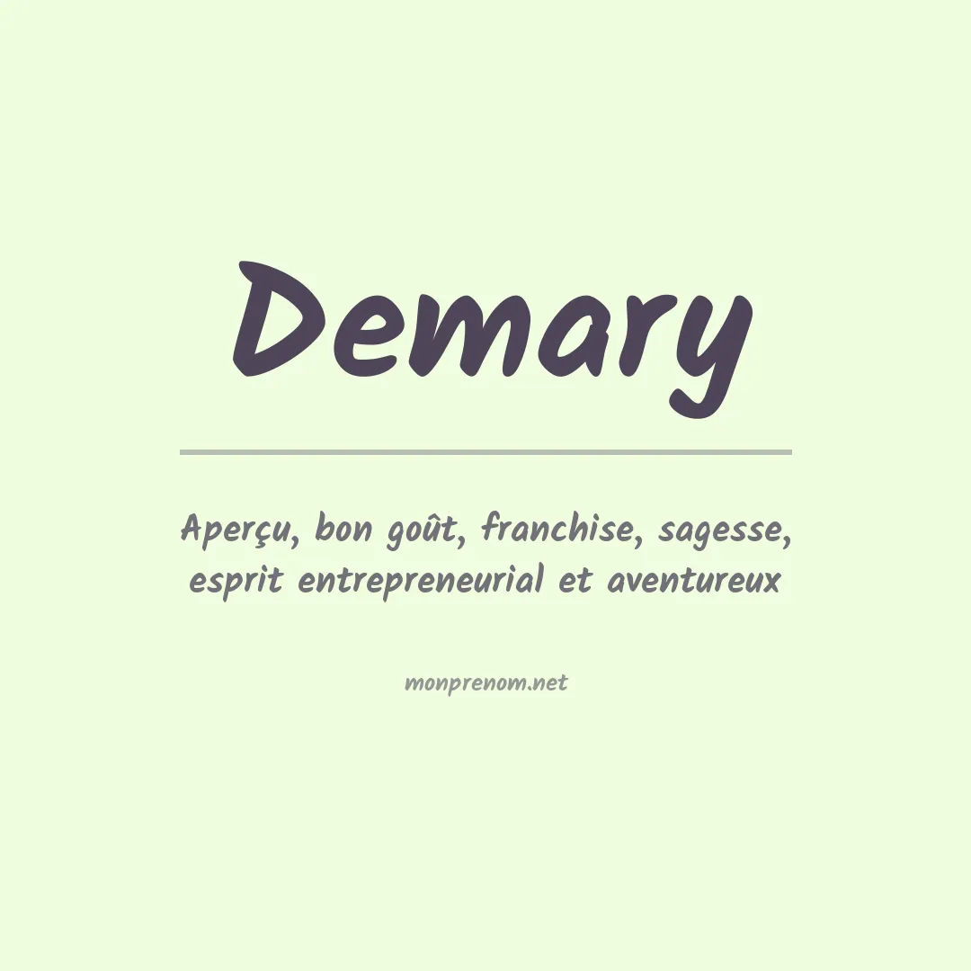 Prénom Demary