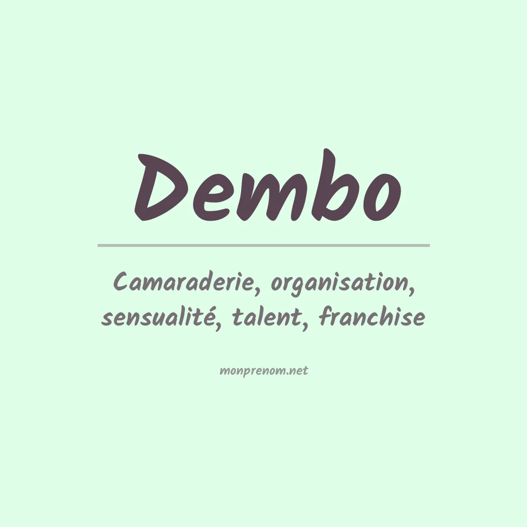 Prénom Dembo