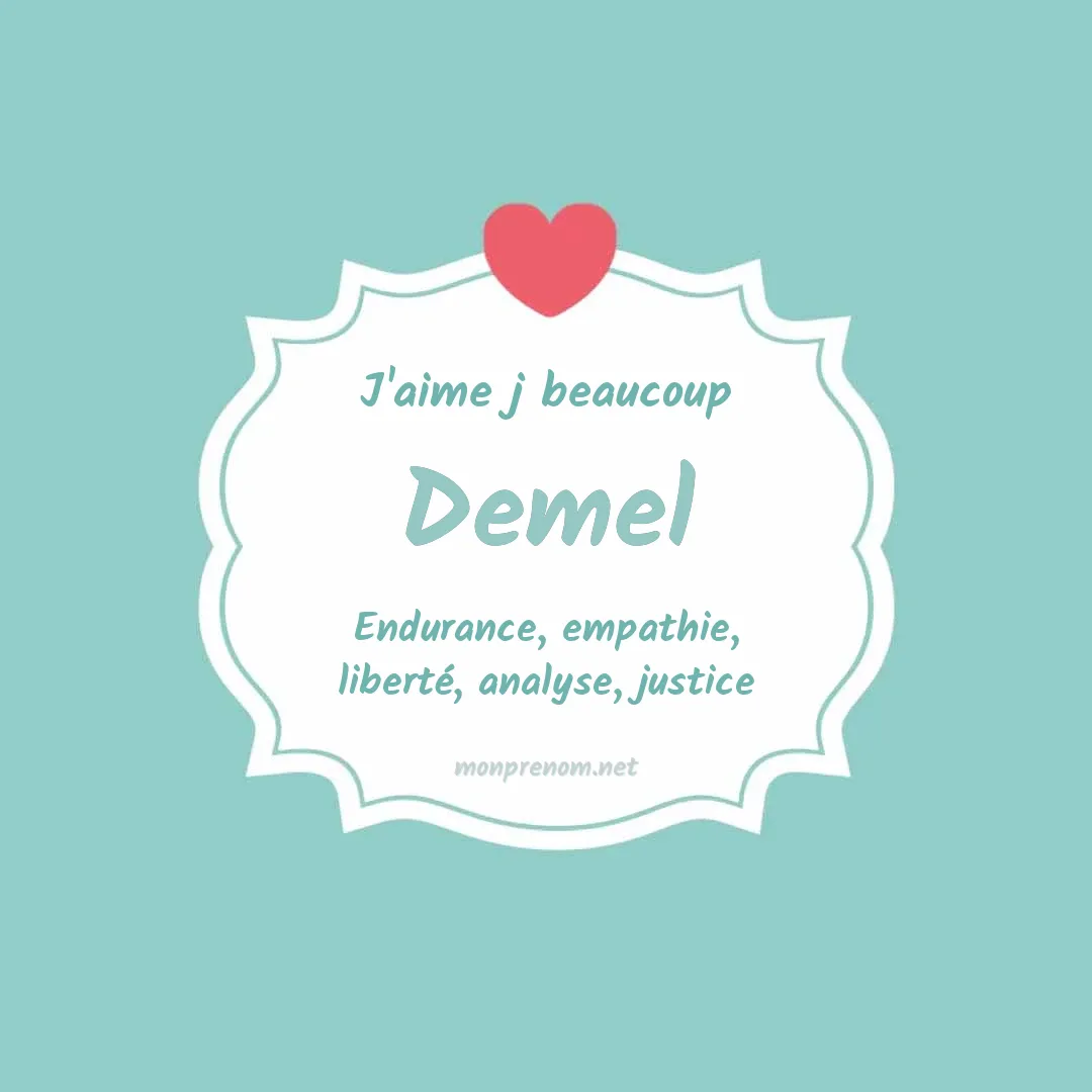 J'aime beaucoup Demel