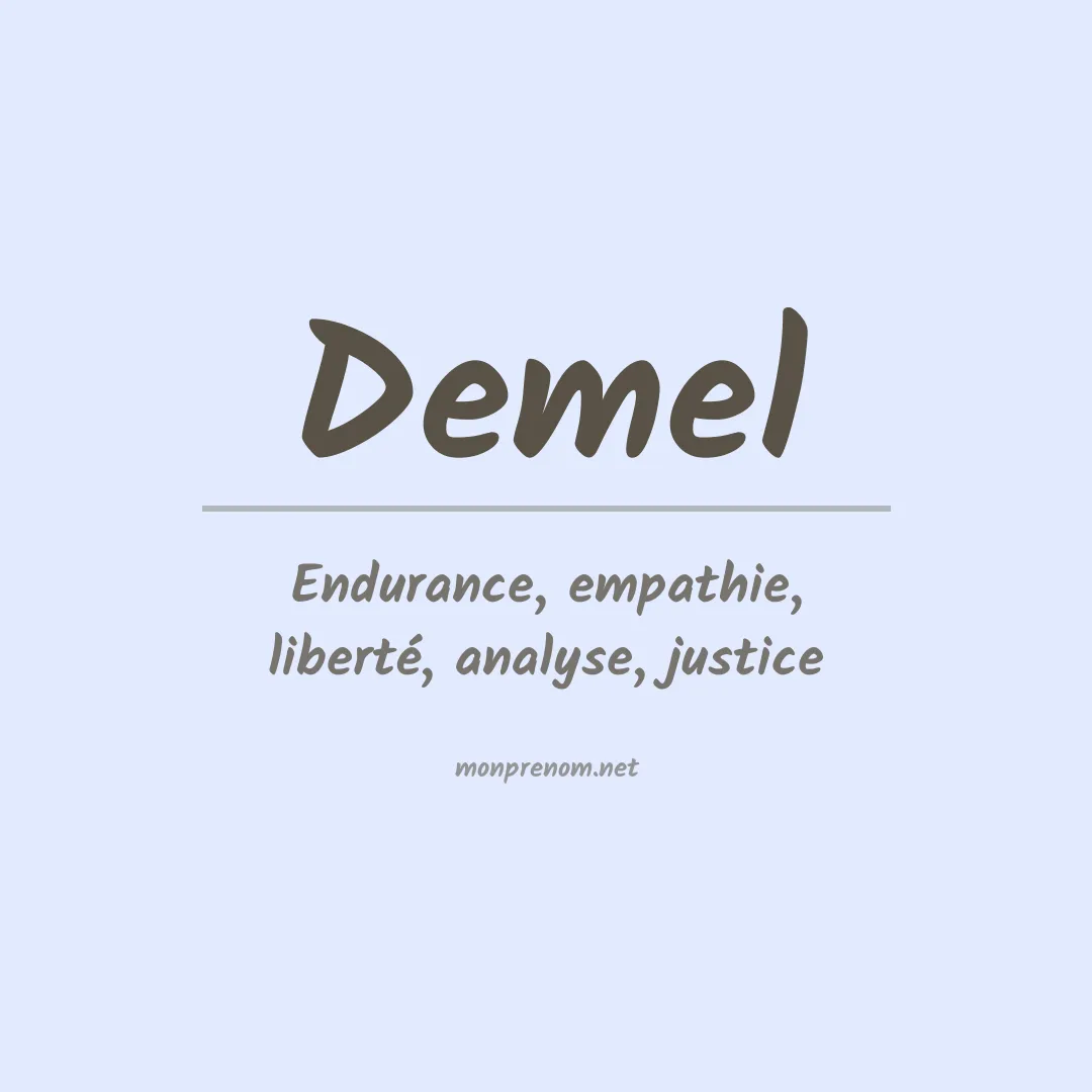 Prénom Demel
