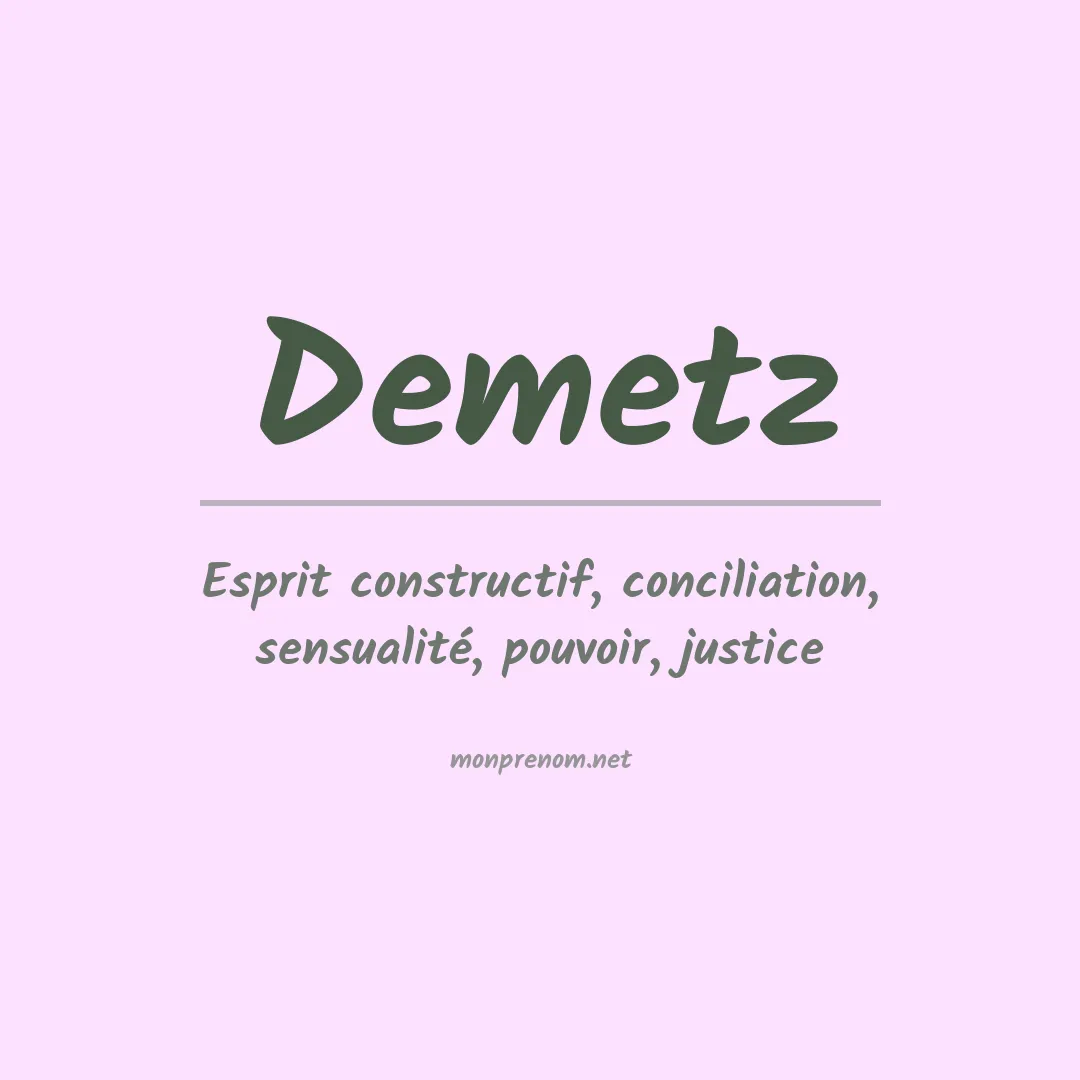 Signification du prénom Demetz