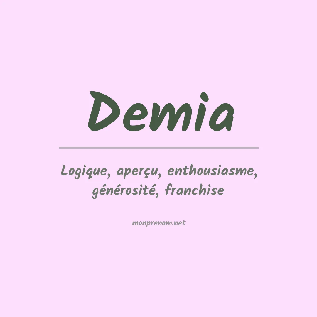 Prénom Demia