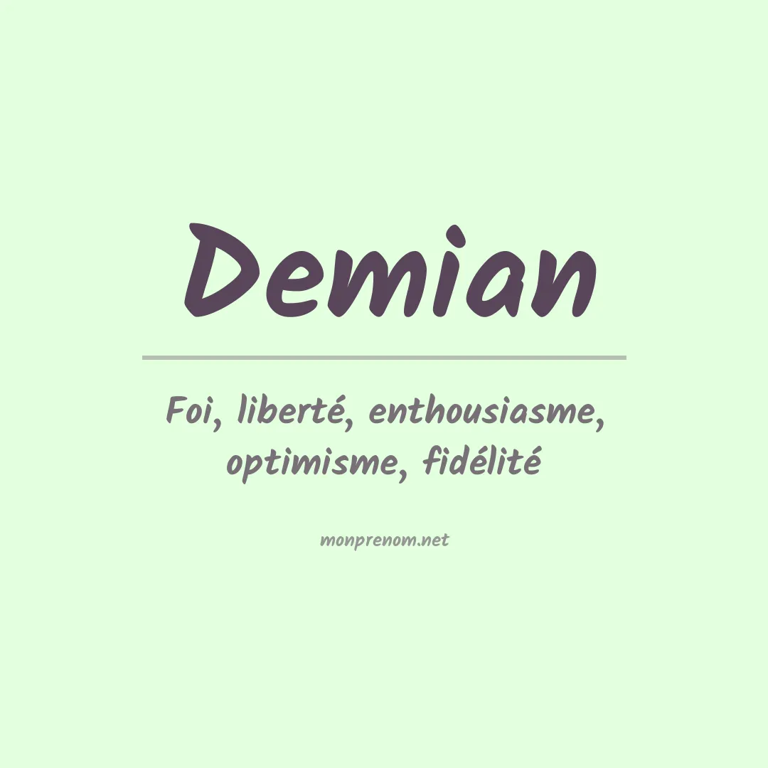 Prénom Demian