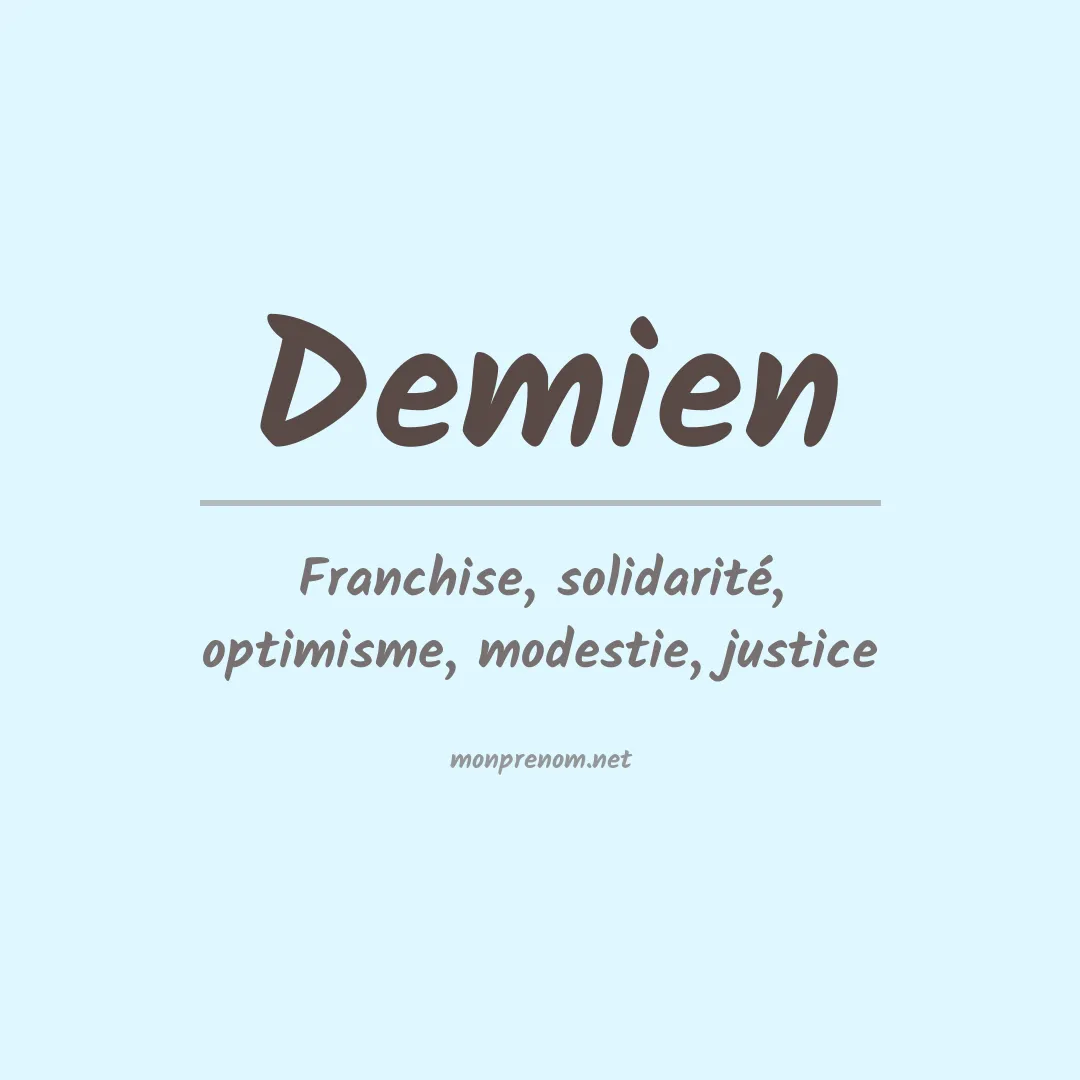 Signification du prénom Demien