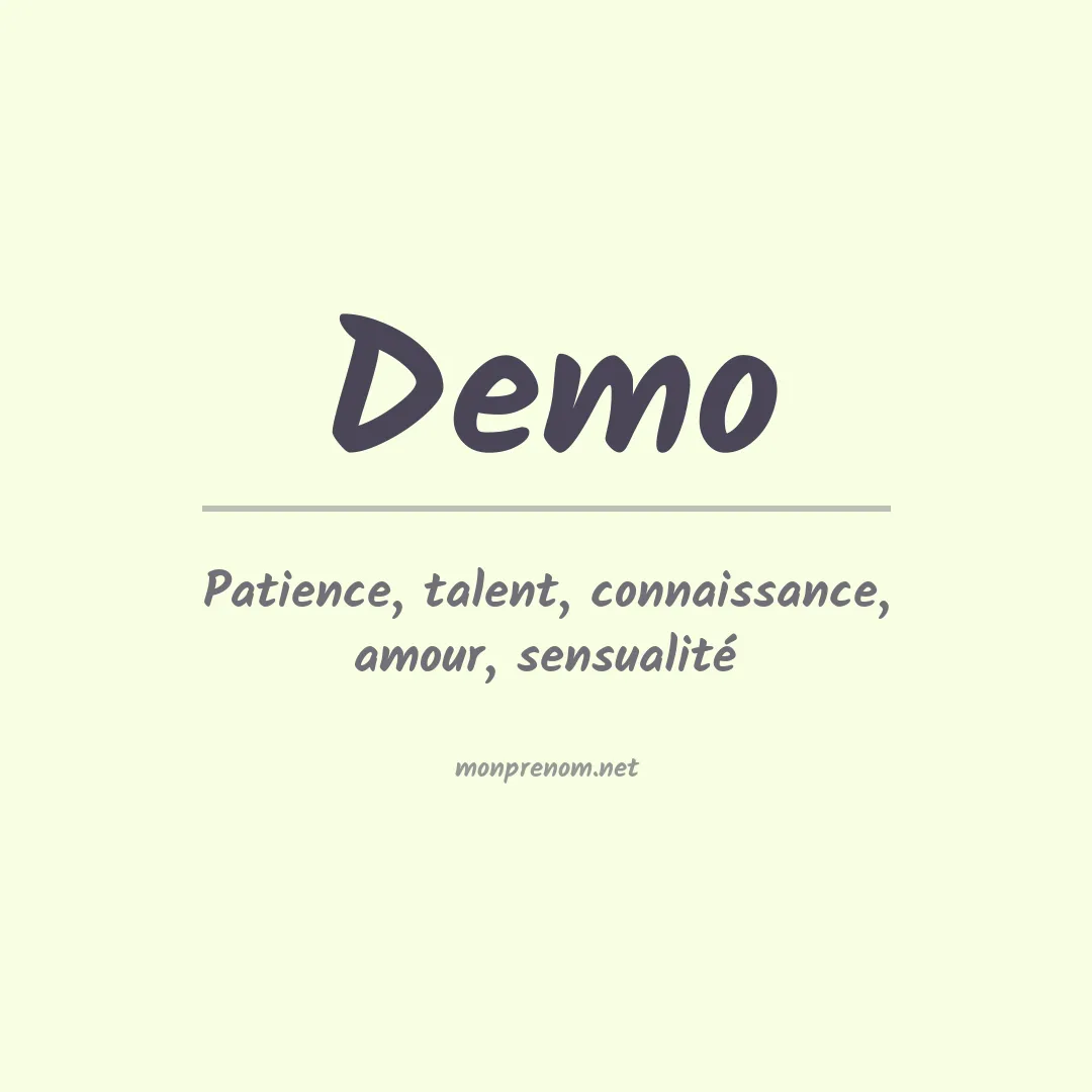 Prénom Demo
