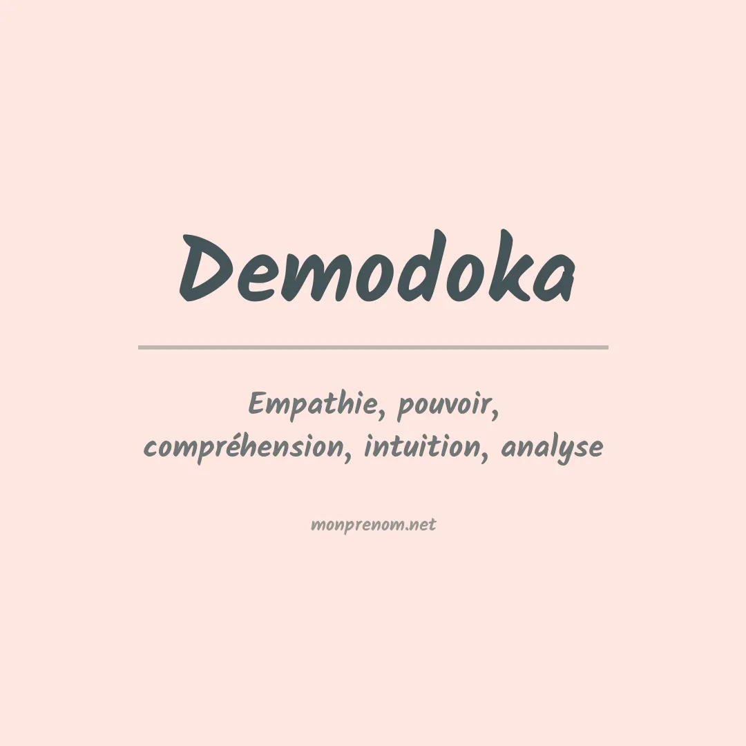 Signification du prénom Demodoka