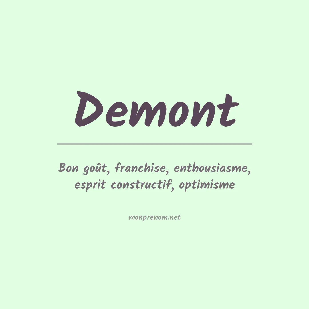 Prénom Demont