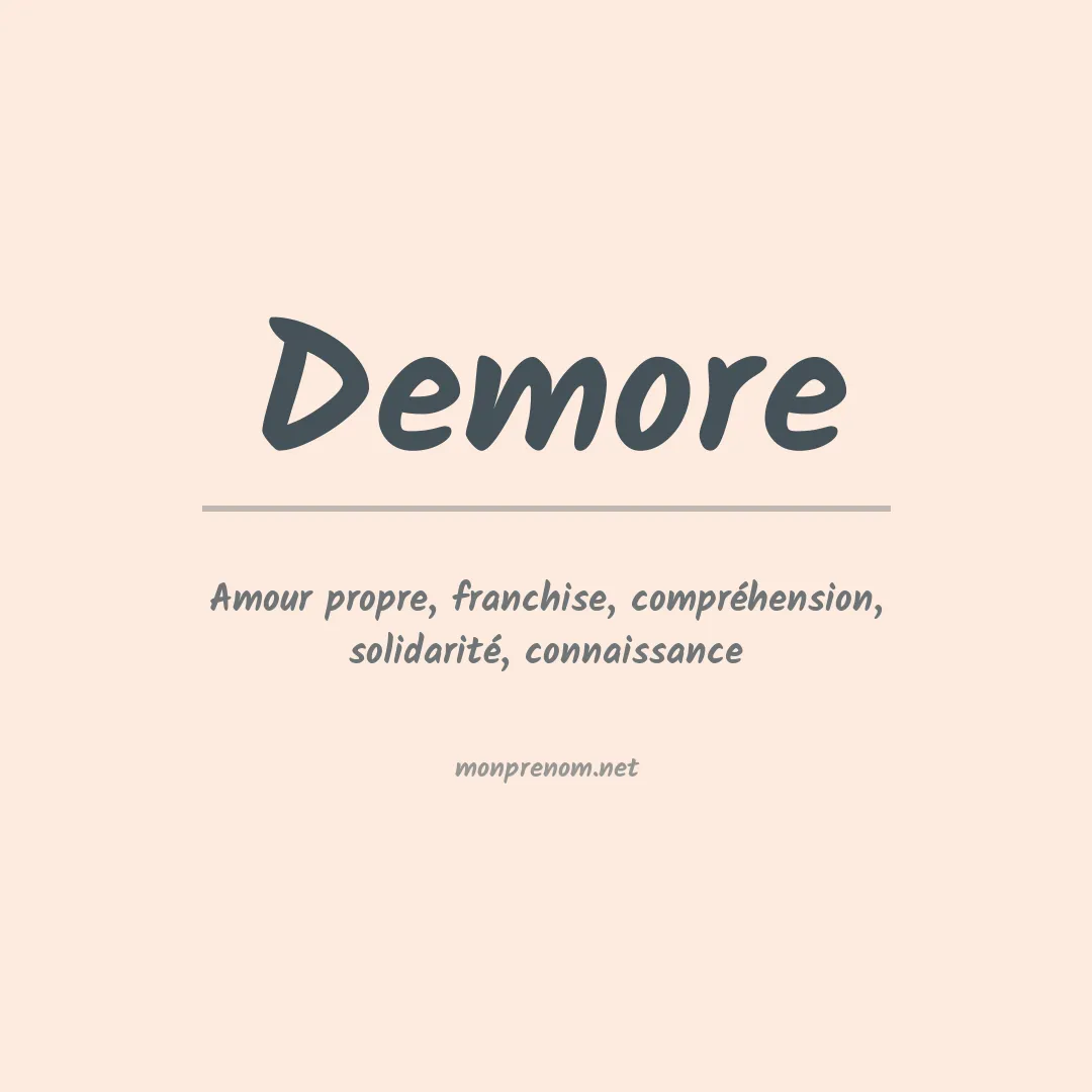 Prénom Demore