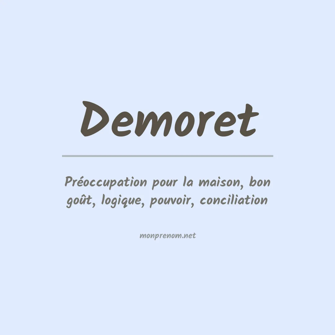 Prénom Demoret