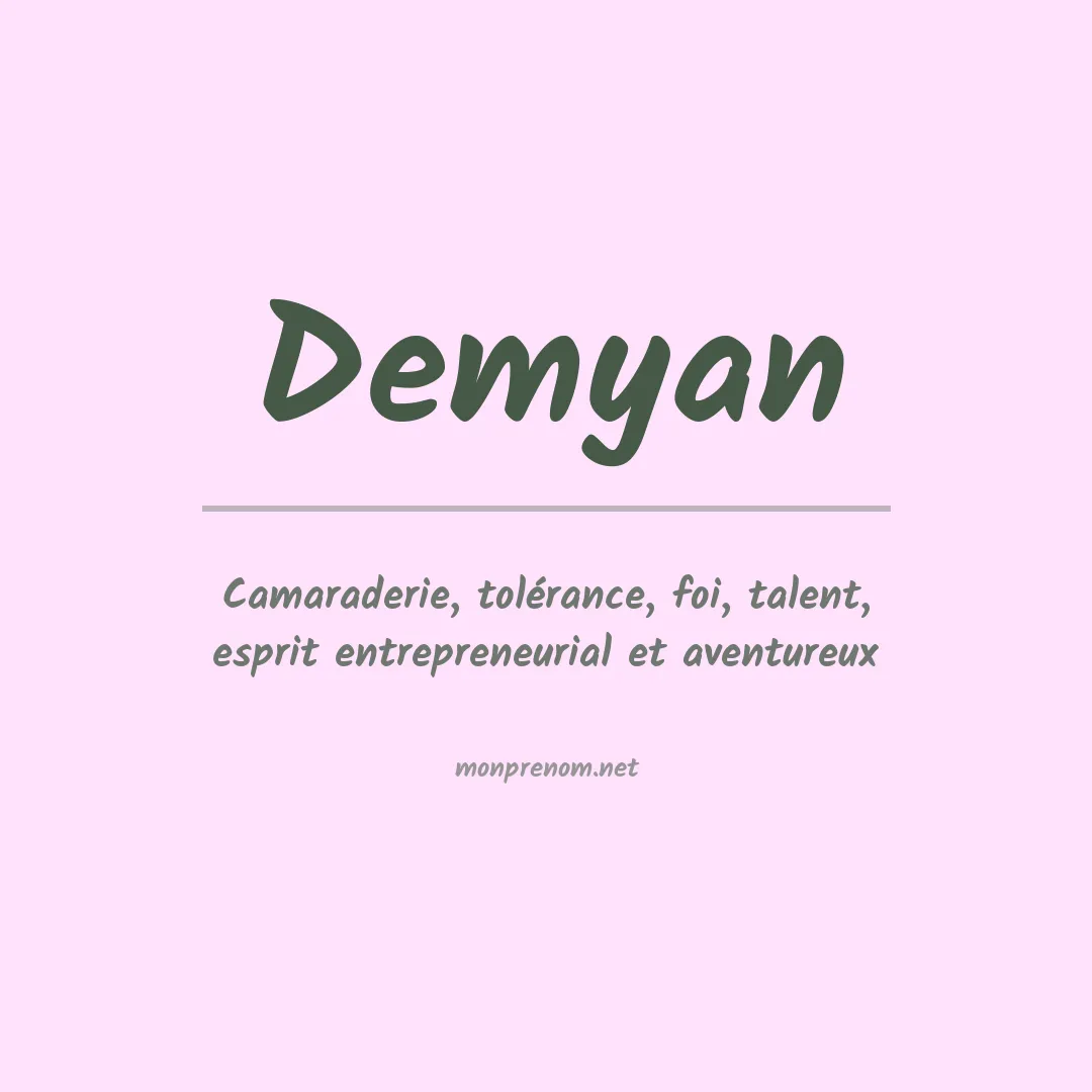 Prénom Demyan