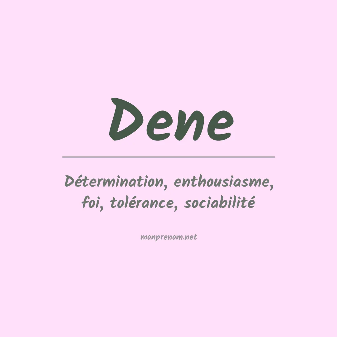 Prénom Dene