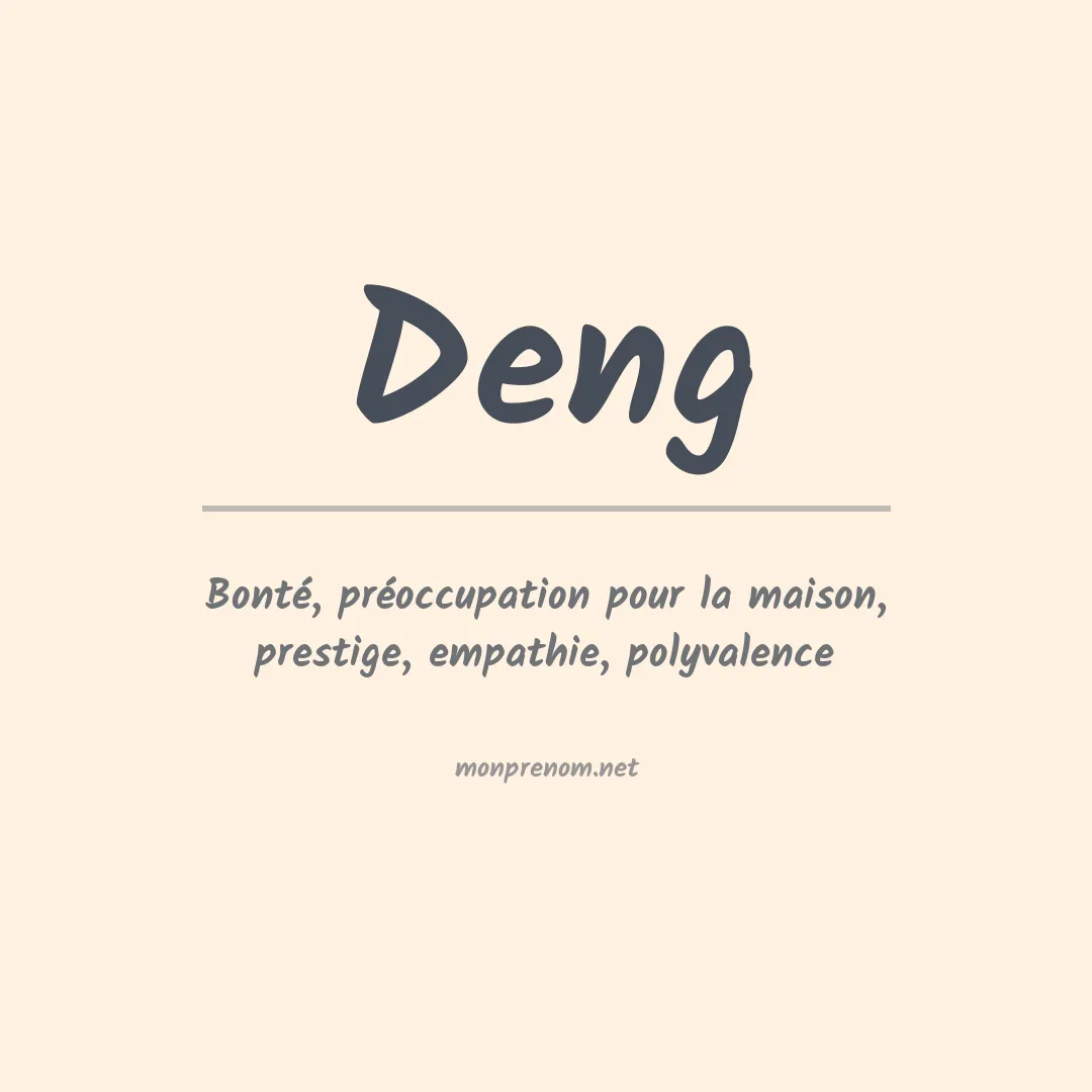 Prénom Deng