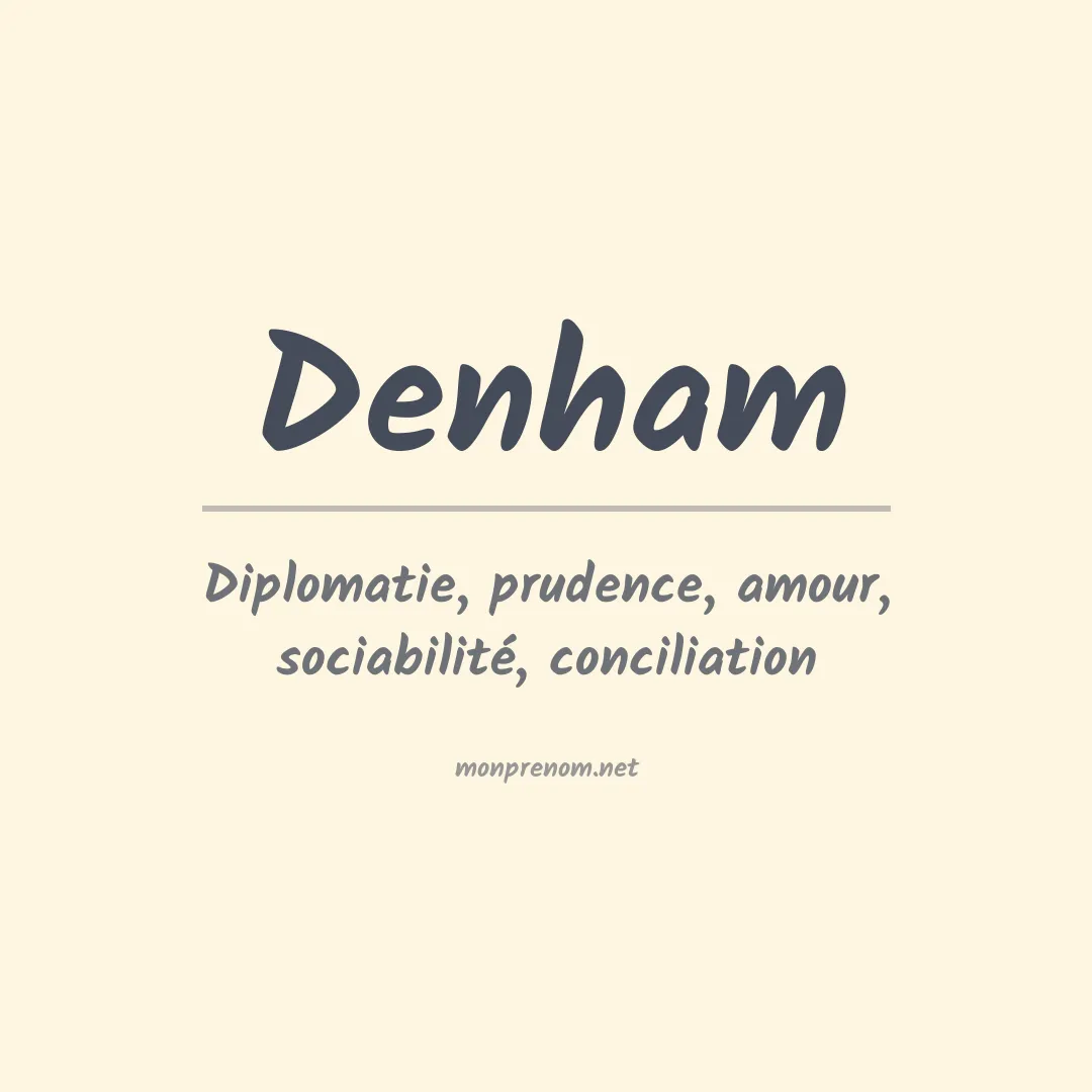 Signification du prénom Denham