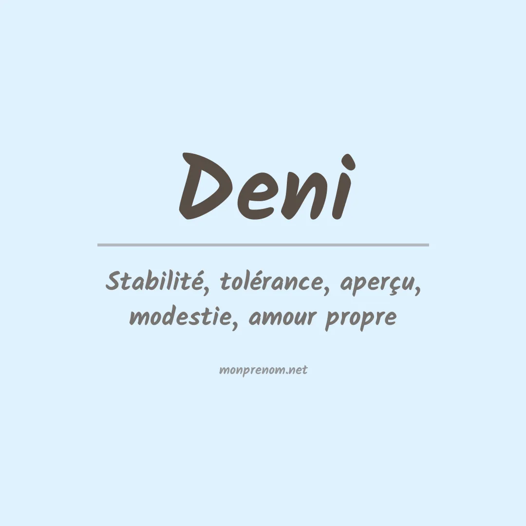Prénom Deni