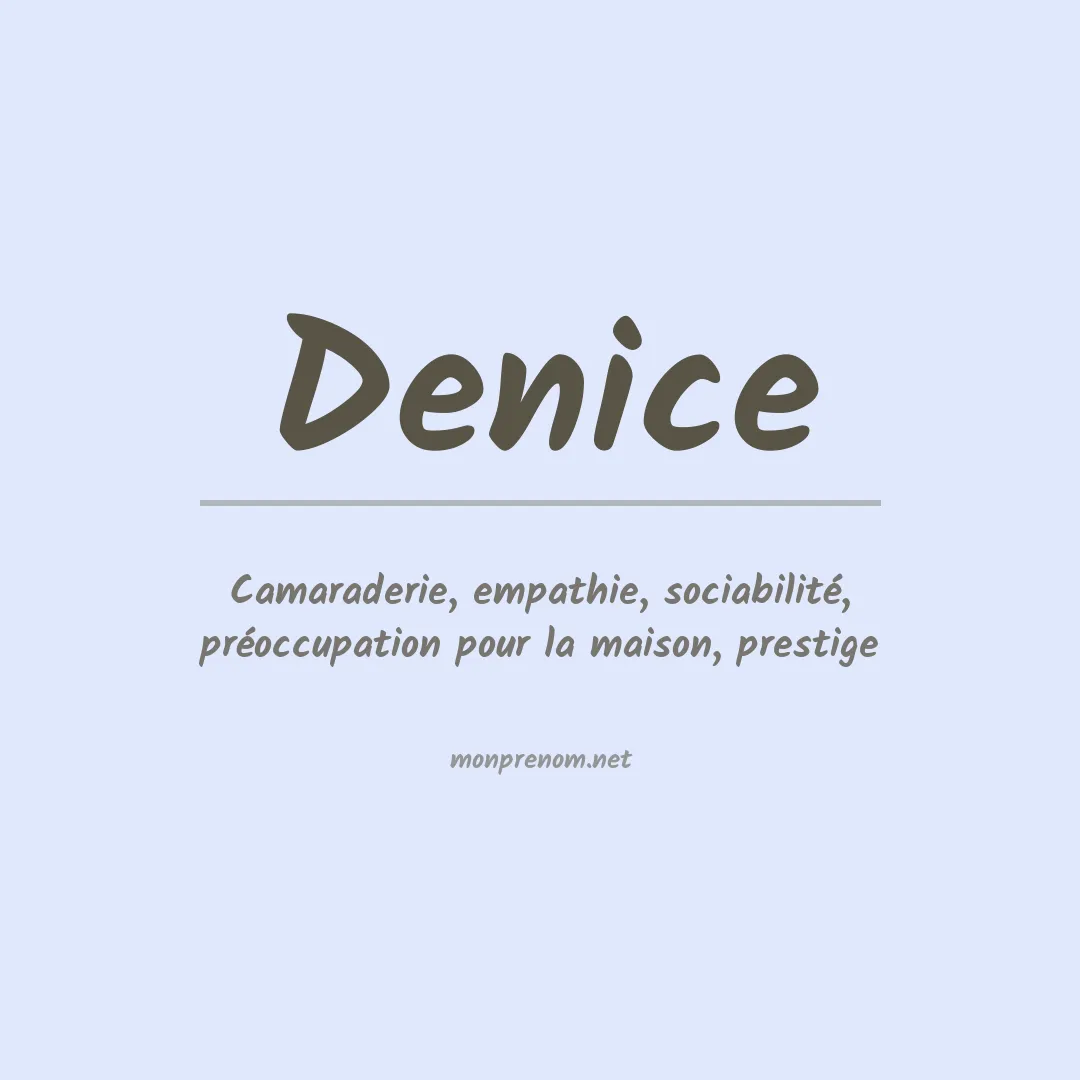 Prénom Denice