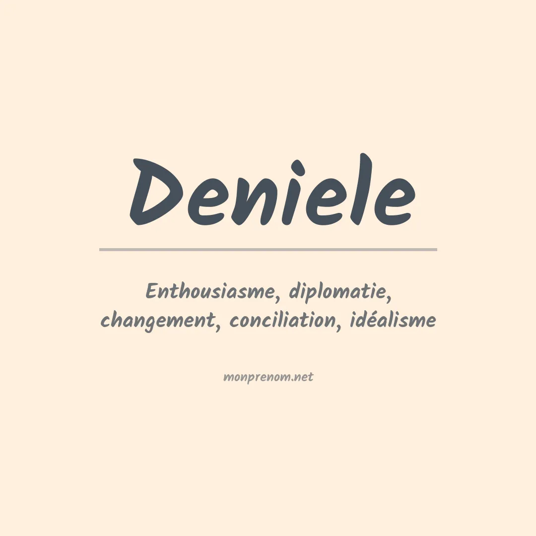 Signification du prénom Deniele