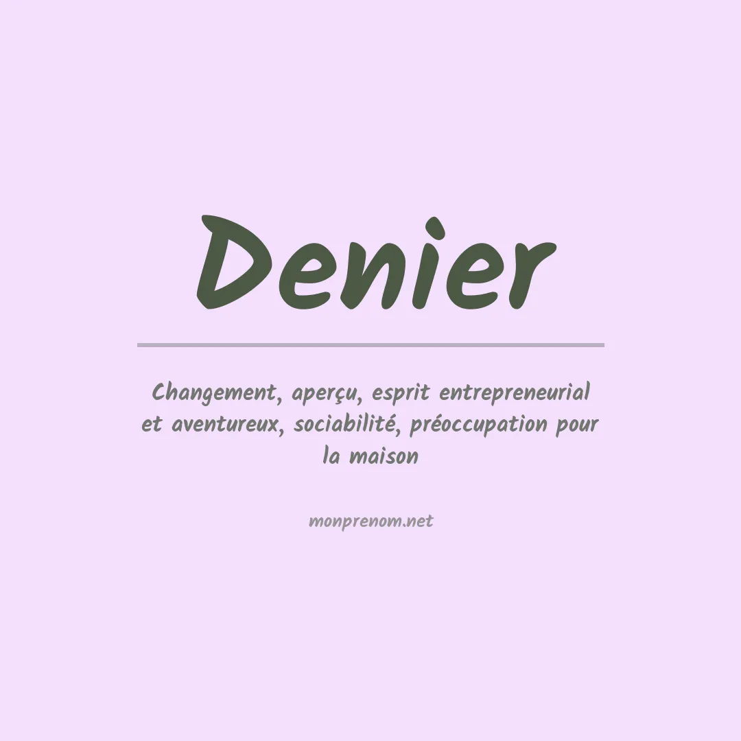 Prénom Denier