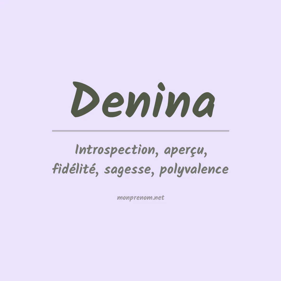 Prénom Denina