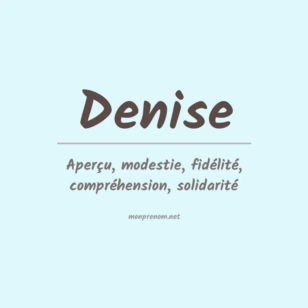 Prénom Denise