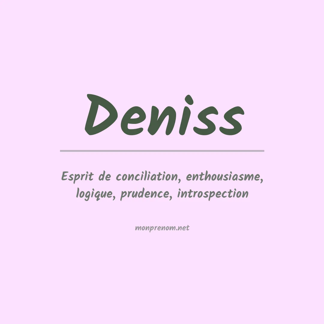 Signification du prénom Deniss