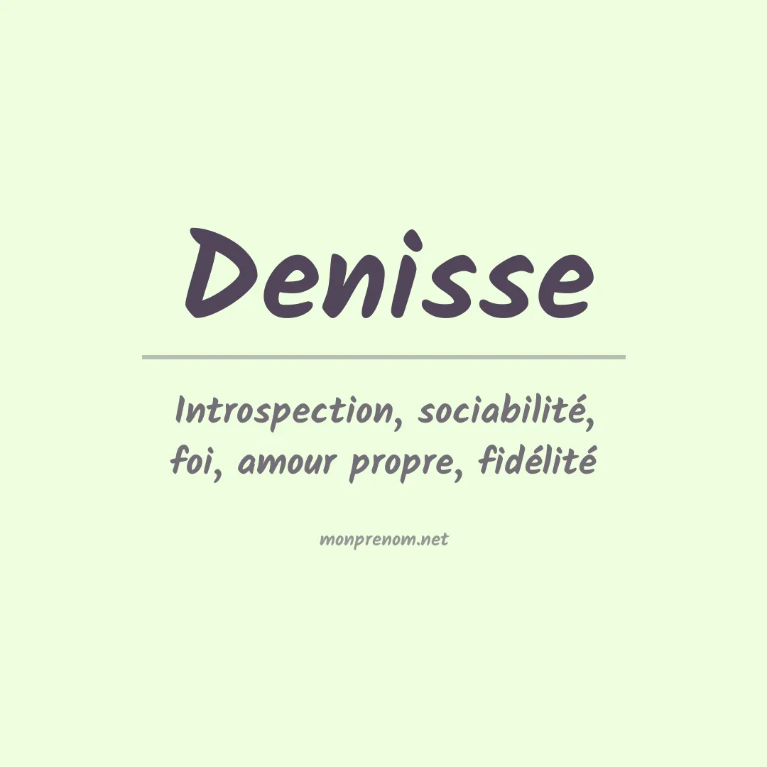 Signification du prénom Denisse