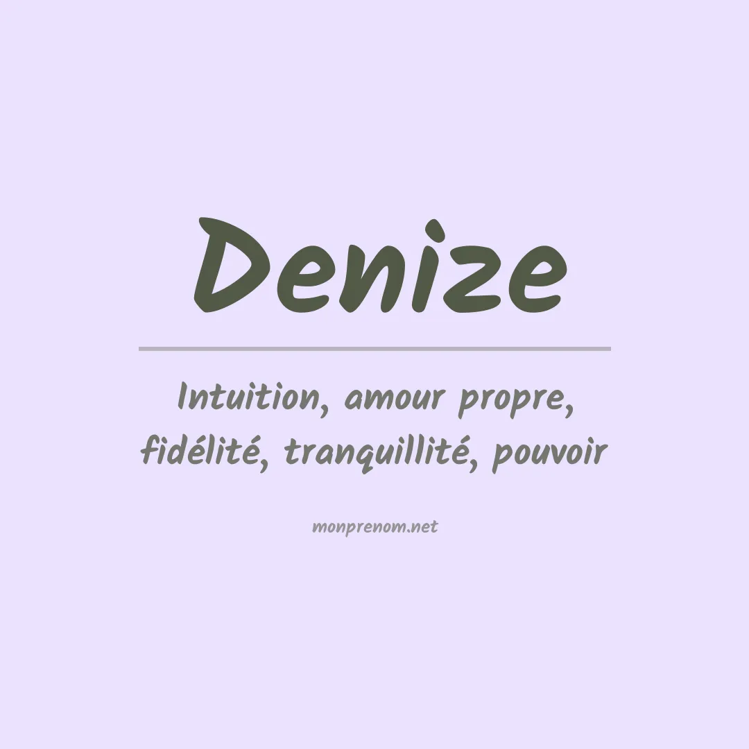 Prénom Denize