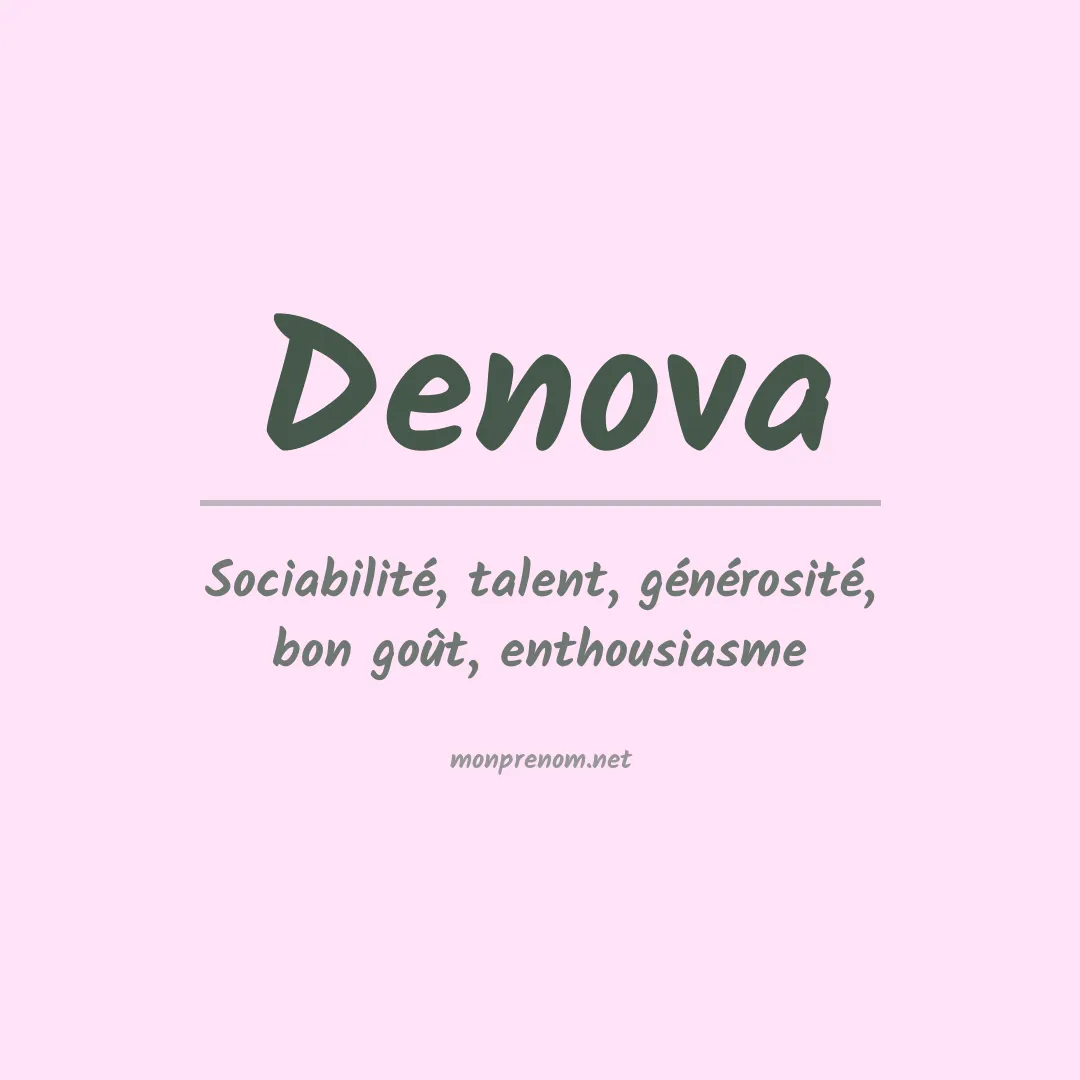 Signification du prénom Denova
