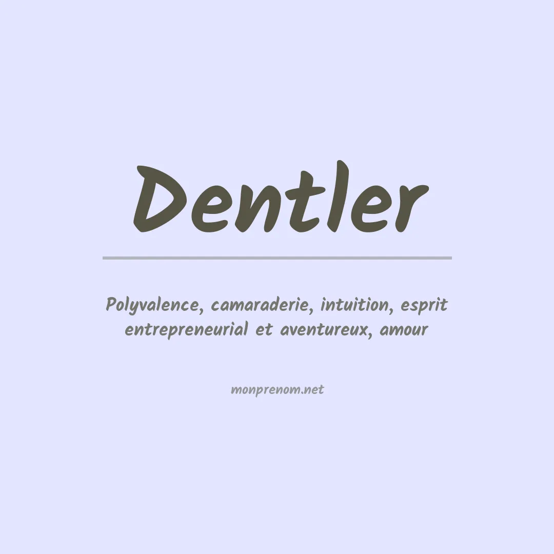Prénom Dentler