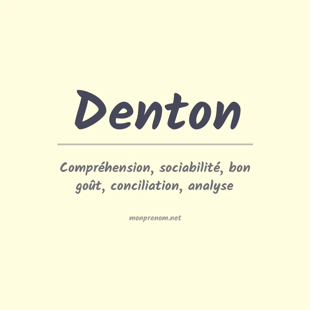 Prénom Denton