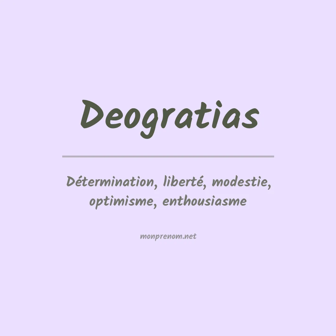 Signification du prénom Deogratias