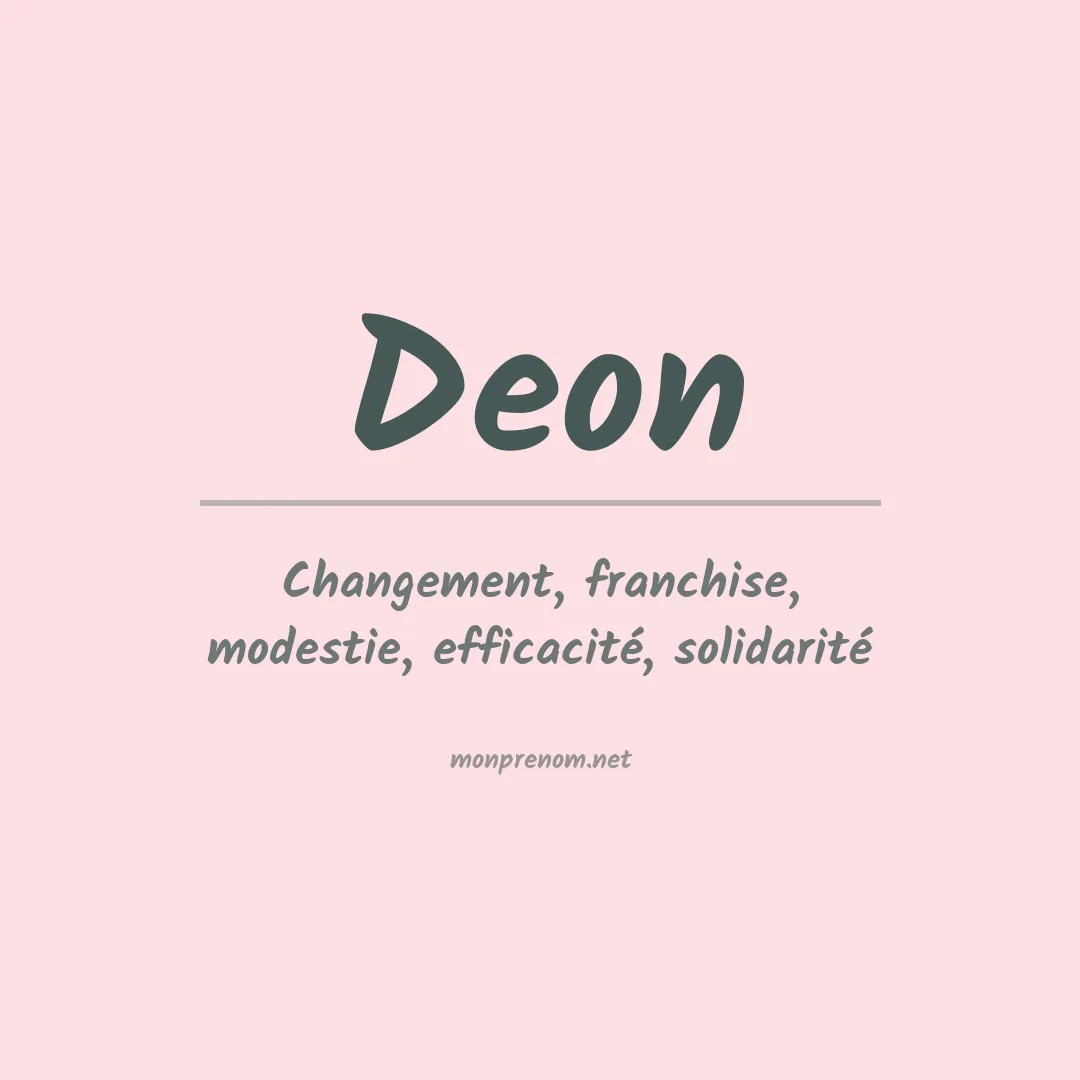 Prénom Deon