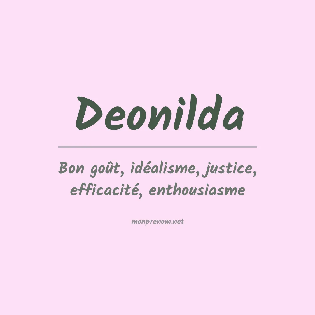 Signification du prénom Deonilda