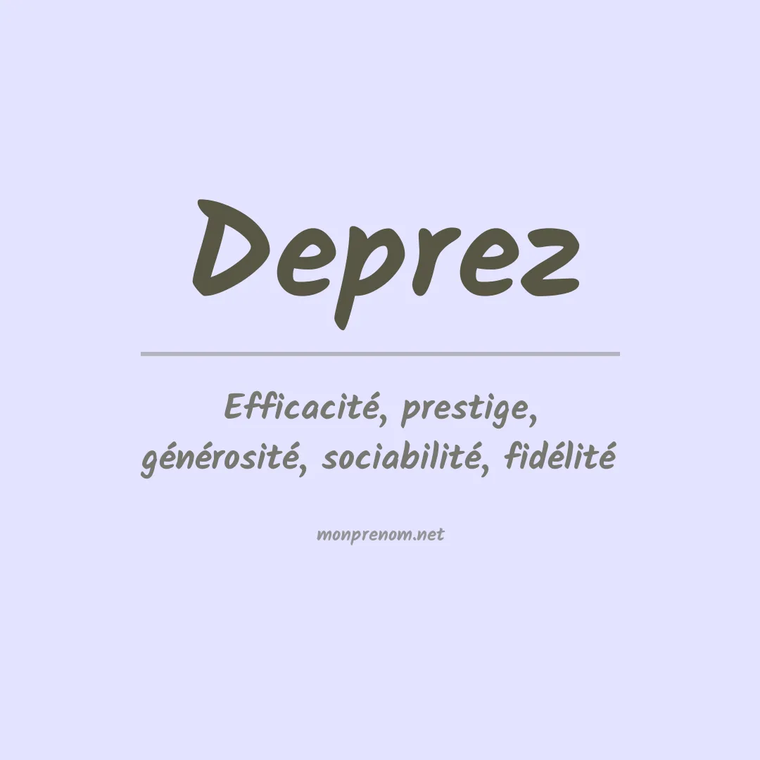 Prénom Deprez