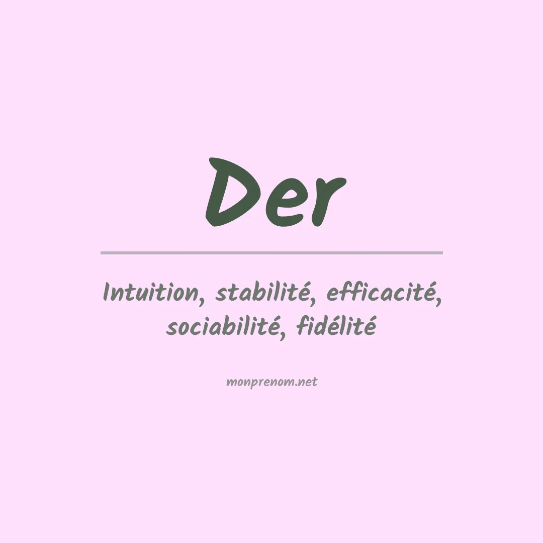 Prénom Der