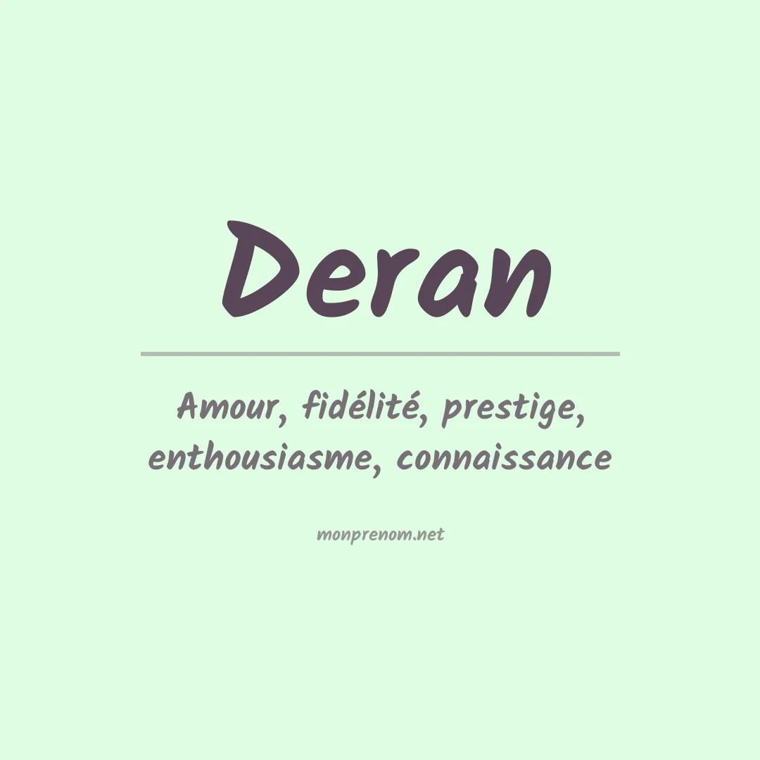 Signification du prénom Deran