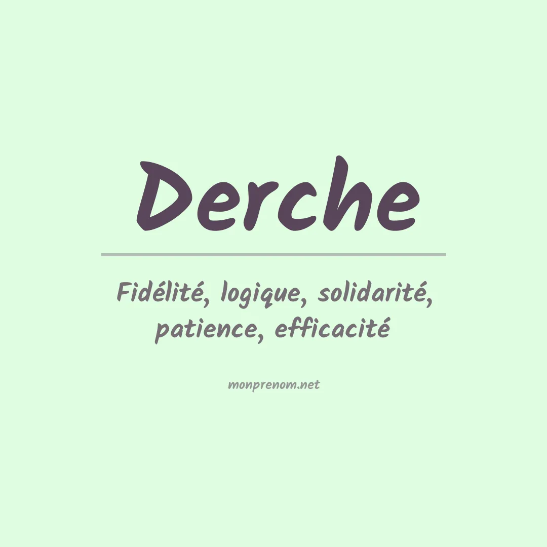 Prénom Derche