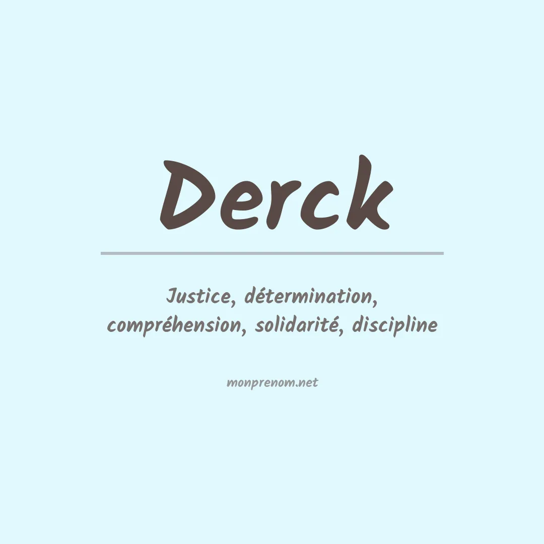 Prénom Derck