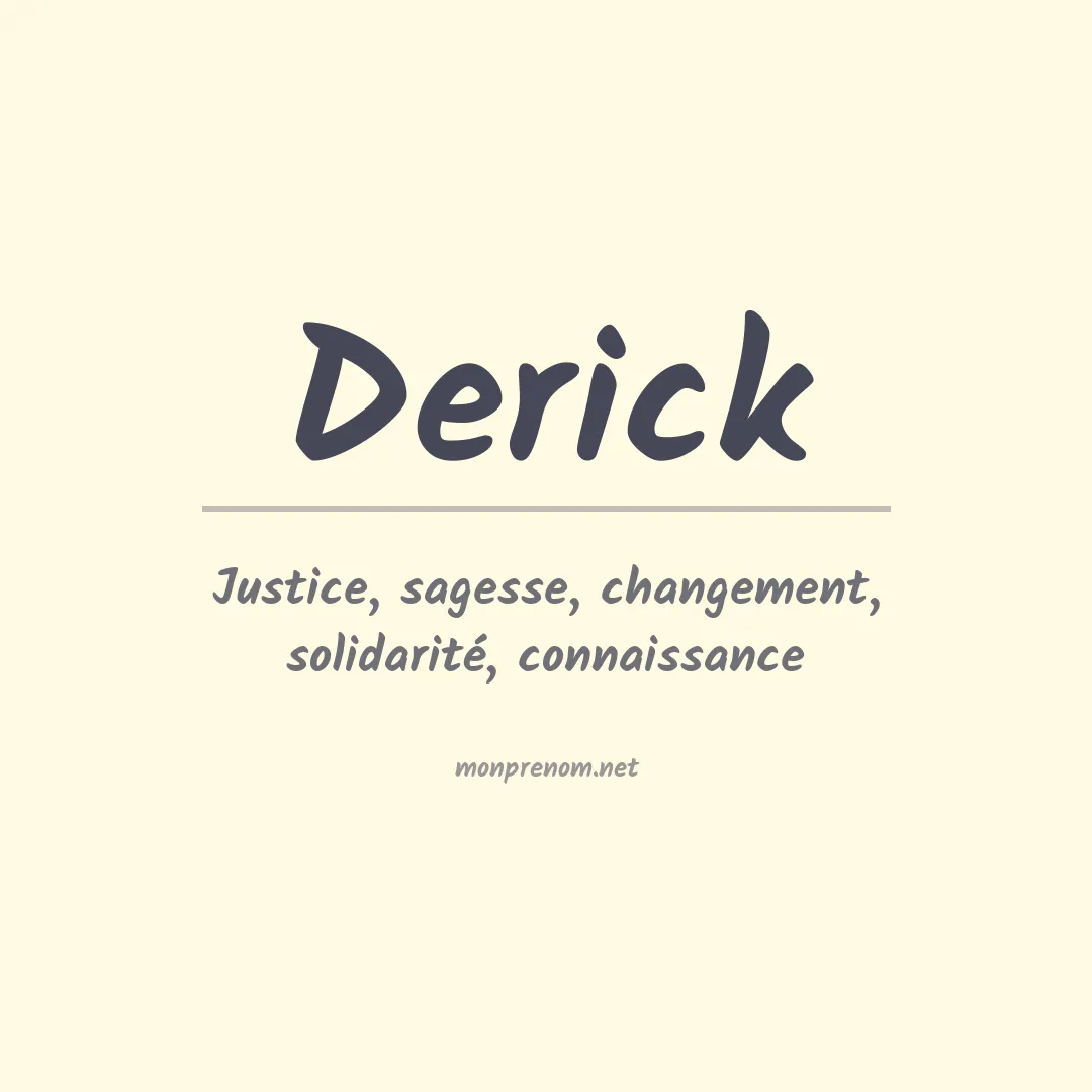 Prénom Derick