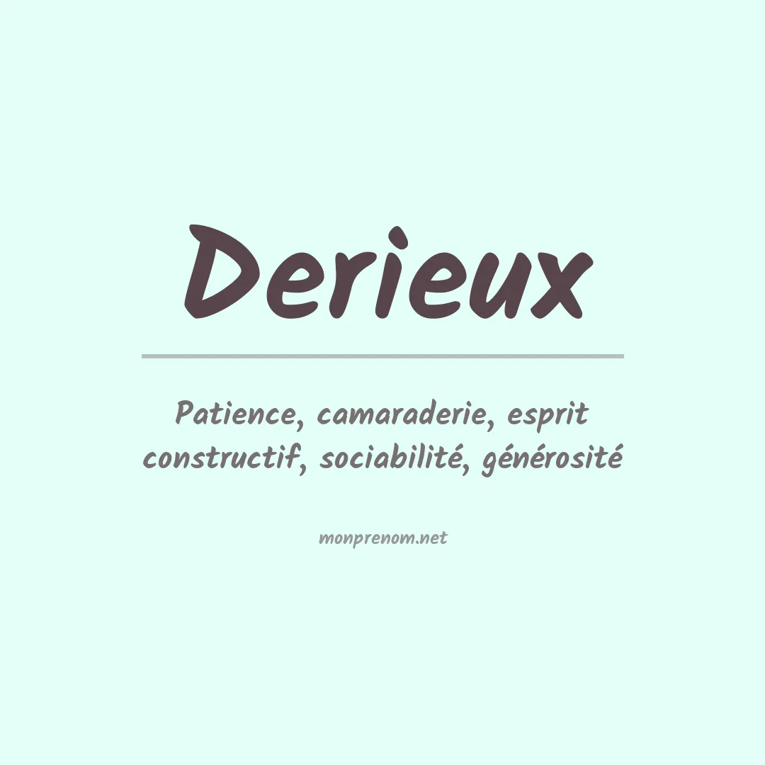 Prénom Derieux